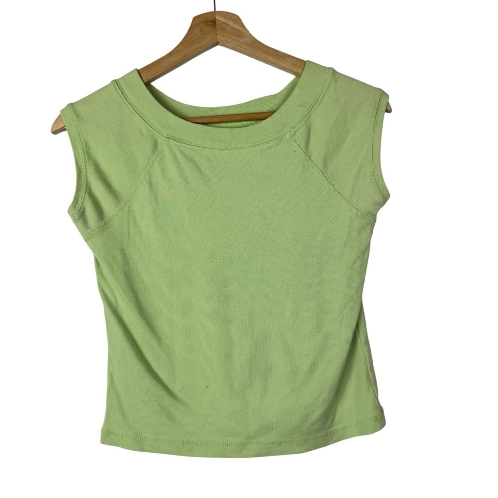 SO‎ Lime Green Fitted Y2K Slim Fit T-Shirt L